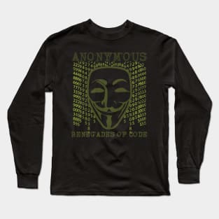 Cyber Shadows – Anonymous Face Long Sleeve T-Shirt